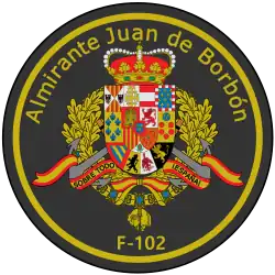 Emblema de la Almirante Juan de Borbón (F-102).