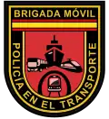Emblema de la Brigada Móvil Policía en el Transporte