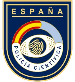 Distintivo de función del área de Policía Científica