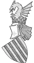 Diseño lineal del modelo oficial del Emblema de la Generalitat Valenciana, tal y como aparece publicado en el DOCV, anexo III de la Ley 8/1984 valenciana.