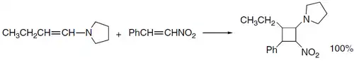 Cicloadición [2+2] entre enamina y nitroalqueno