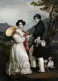 Retrato de los duques Maximiliano José y Ludovica en Baviera, 1828