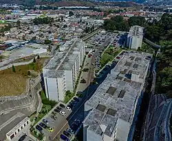 Edificios residenciales en la zona