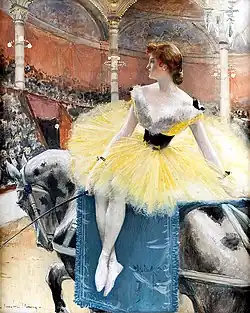 Equestrienne au Cirque Fernando, de Francois Flameng ( c. 1890)