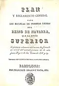 Portada con diversas familias de letras capitulares y minúsculas (1831)