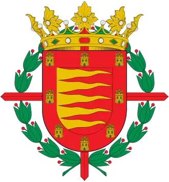 Escudo de la ciudad de Valladolid tras la modificación de 1939