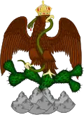 Escudo de Guerra del Segundo Imperio Mexicano.