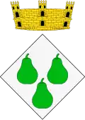 Representación del actual escudo de Calldetenes.
