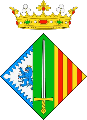 Representación del actual escudo de Sardañola