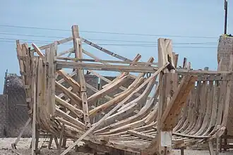 Parachique en el desierto de Bayóvar