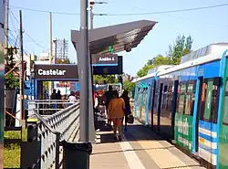 Vista del andén hacia Once