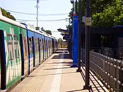 Vista del andén hacia Once