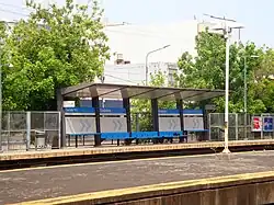 Vista del andén hacia Moreno desde el andén hacia Once