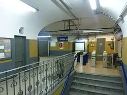 Interior de la estación.