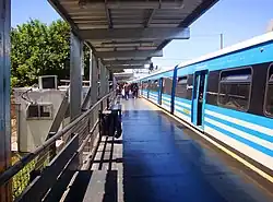 Vista del andén hacia Once