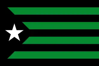 Estelada con los colores del Club Joventut de Badalona[14]​