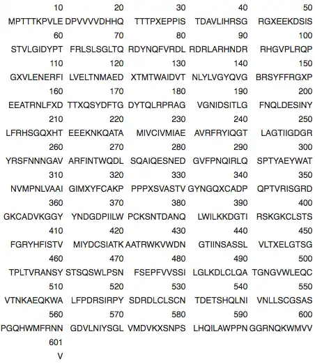 Estructura primaria de la riproximina
