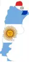 Los mapas de Argentina y Paraguay.