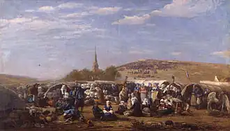 Le Pardon à Sainte-Anne-la-Palud de Eugène Boudin de 1859