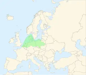 Localización de la llanura nordeuropea