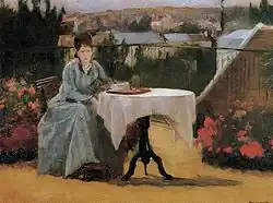 Té de la tarde o En la terraza (Pontoise), colección particular, 1877–1878
