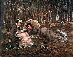 Leyendo en el bosque, Musée du Petit Palais, París, 1880