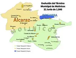Incorporación de Fuente-Higuera, Fuente Carrasca y Pinilla (junio de 1846)