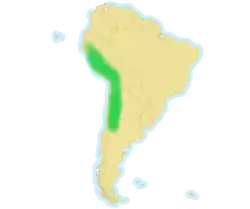 Distribución de la vicuña