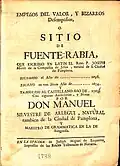 Sitio de Fuente Rabia, traducción del latín por Miguel Silvestre de Arlegui, "maestro de gramática" en Sangüesa (1763)
