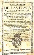 Quaderno de las leyes aprobadas por las Cortes de Navarra en 1744