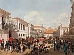Félix Taunay: Calle Derecha, 1823, Pinacoteca del Estado de São Paulo.