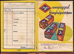 Antiguo sobre de fotos