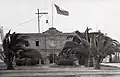 Fachada de la Intendencia de Tacna con la bandera de Chile, año 1920.