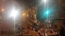 Falla Pintor Andreu 2025 de noche.