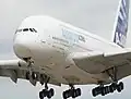 El Airbus A380 en el Farnborough.