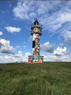 Faro de Ajo intervenido por Okuda a partir de la inauguración 28.08.2020