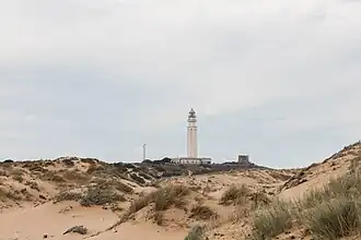 Vista del faro desde Tarifa.