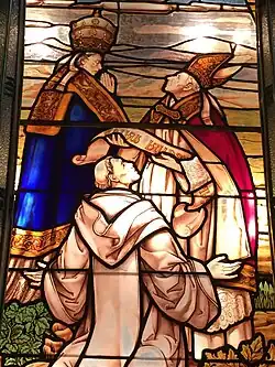 Detalle de vidriera de la Salve