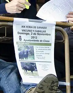 Cartel de la feria de ganado de 2013