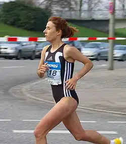 Fernanda Ribeiro en la Maratón de Hamburgo de 2006.