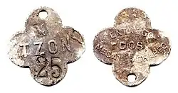 Ficha de hacienda por 2 mecates de chapeo.