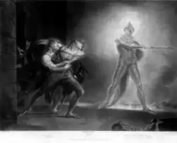 Hamlet, Príncipe de Dinamarca, Acto I, Escena IV (1796), de Johann Heinrich Füssli, Museo Metropolitano de Arte, Nueva York