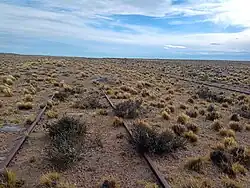 Tramo final del desvío aun con señalización.