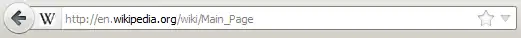 Barra de direcciones de Firefox al visitar Wikipedia.