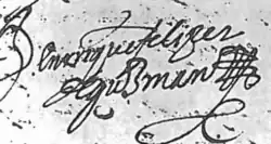 Firma de Enrique Felípez de Guzmán