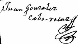 Firma de Juan González Cabo-Reluz