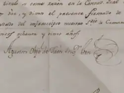 Firma de Agustín Rubín de Ceballos