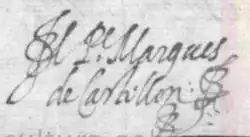 Firma de Ferrante Gonzaga