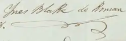 Firma de Inés Blake