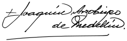 Firma de Joaquín Guillermo García Benítez